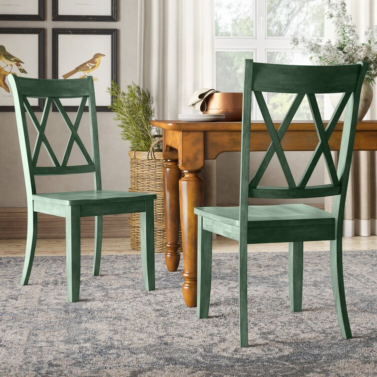 Green wood dining discount chairs